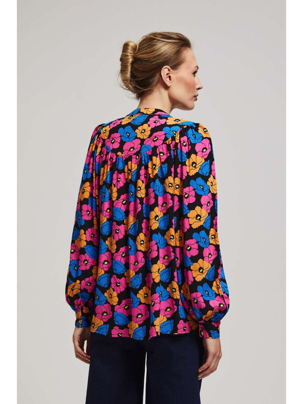 Moodo Crna cvjetna košulja Moodo