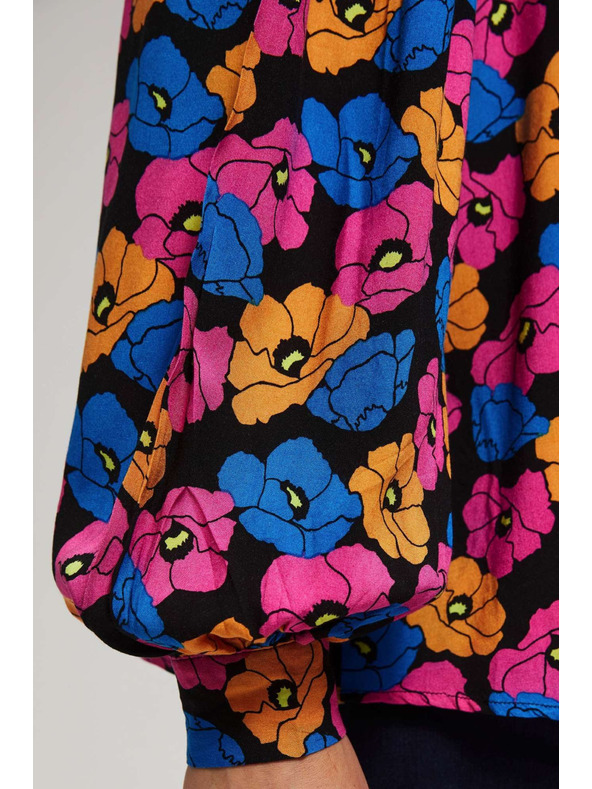 Moodo Crna cvjetna košulja Moodo