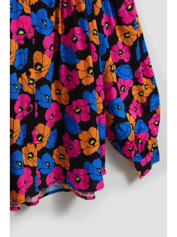 Moodo Crna cvjetna košulja Moodo