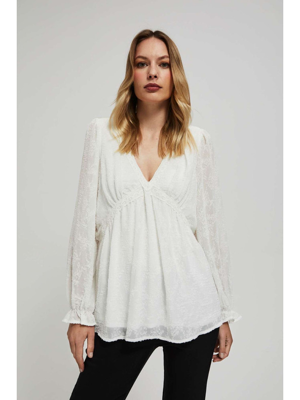 Moodo Bijela košulja s napuhnutim rukavima Moodo