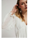 Moodo Bijela košulja s napuhnutim rukavima Moodo