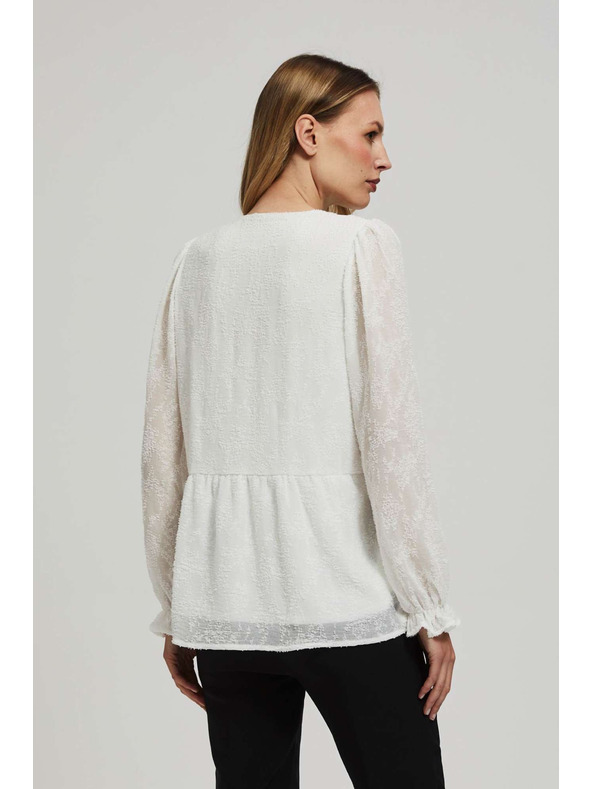 Moodo Bijela košulja s napuhnutim rukavima Moodo