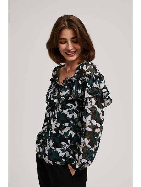 Moodo Košulja s volanima i cvjetnim uzorkom Moodo