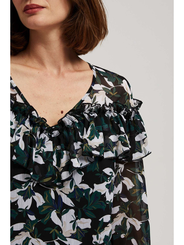 Moodo Košulja s volanima i cvjetnim uzorkom Moodo