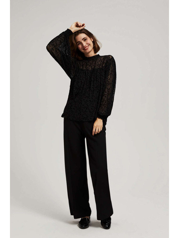 Moodo Moodo crna košulja s volanima