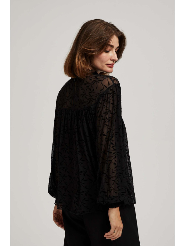 Moodo Moodo crna košulja s volanima