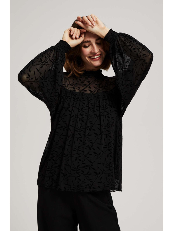 Moodo Moodo crna košulja s volanima