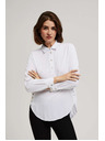 Moodo Bijela bluza s dekorativnim gumbima na izrezu i rukavima Moodo