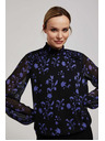 Moodo Crna košulja s cvjetnim uzorkom Moodo