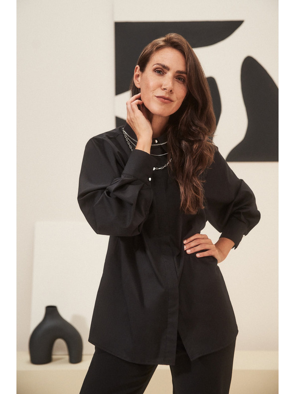 Moodo Krojena košulja s napuhnutim rukavima Moodo