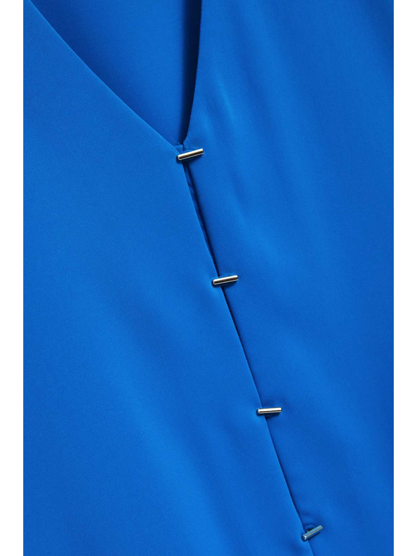 Moodo Košulja s V-izrezom i nježnim gumbima azurna Moodo