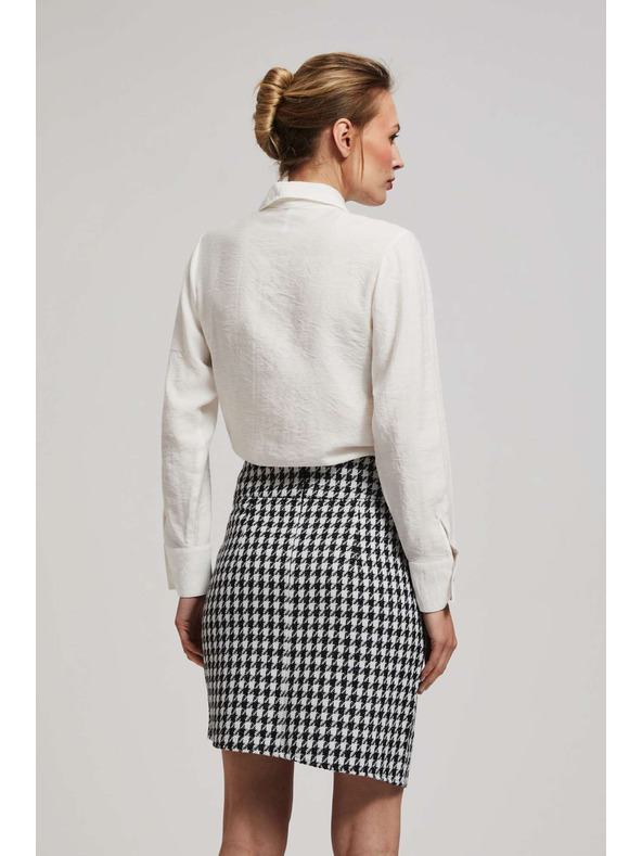 Moodo Biserasta košulja Moodo s vezanim izrezom i dekorativnim gumbima