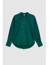 Moodo Smaragdna bluza s dekorativnim gumbima Moodo