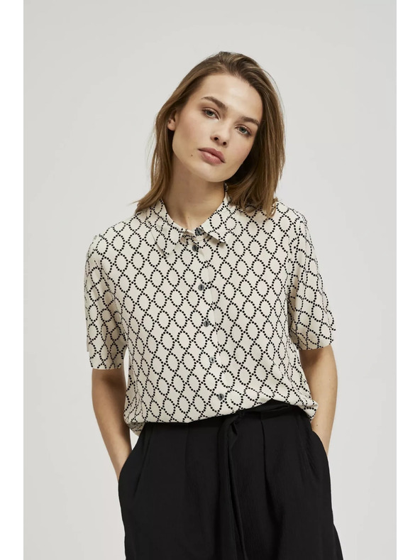 Moodo Bež košulja zapinjača na gumbe s uzorkom Moodo