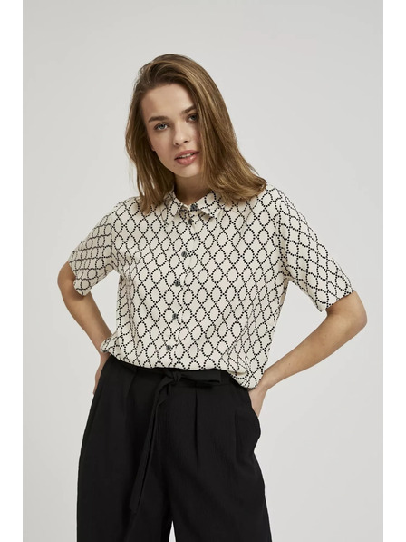 Moodo Bež košulja zapinjača na gumbe s uzorkom Moodo