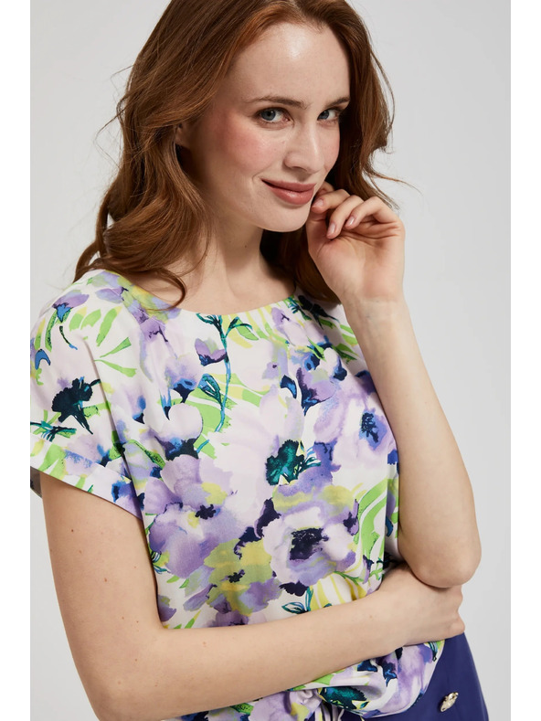 Moodo Uzorovana košulja s cvjetnim uzorkom ljubičasta Moodo