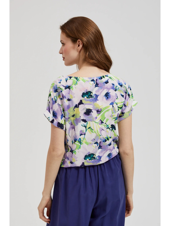 Moodo Uzorovana košulja s cvjetnim uzorkom ljubičasta Moodo