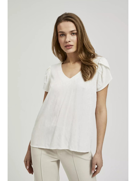 Moodo Bijela košulja s V-izrezom Moodo
