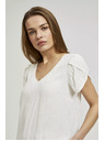 Moodo Bijela košulja s V-izrezom Moodo