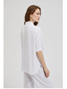 Moodo Bijela viskozna košulja s ovratnikom Moodo
