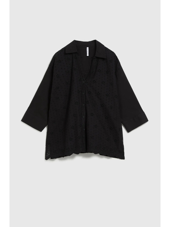 Moodo Crna oversize košulja na gumbe Moodo