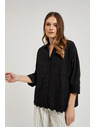 Moodo Crna oversize košulja na gumbe Moodo