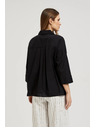 Moodo Crna oversize košulja na gumbe Moodo