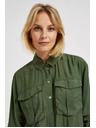 Moodo Khaki košulja s džepovima i zavrnenim rukavima Moodo