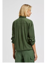 Moodo Khaki košulja s džepovima i zavrnenim rukavima Moodo