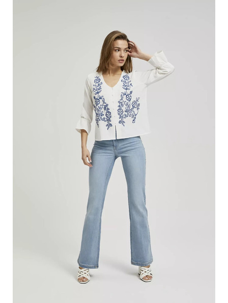 Moodo Bijela košulja Moodo zapinjača na gumbe