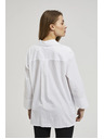 Moodo Bijela oversize košulja s V-izrezom Moodo