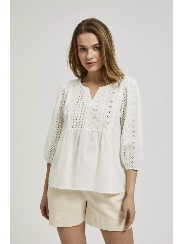 Moodo Bijela bluza s 3/4 rukavima Moodo