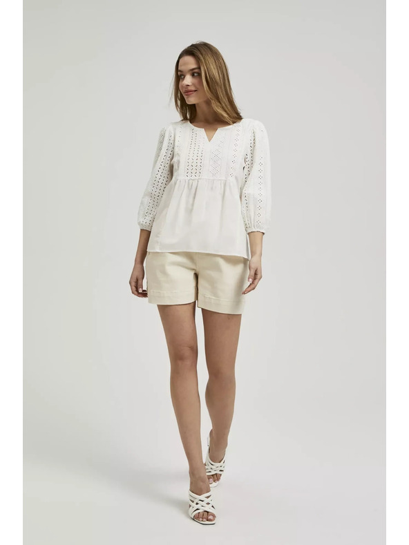 Moodo Bijela bluza s 3/4 rukavima Moodo