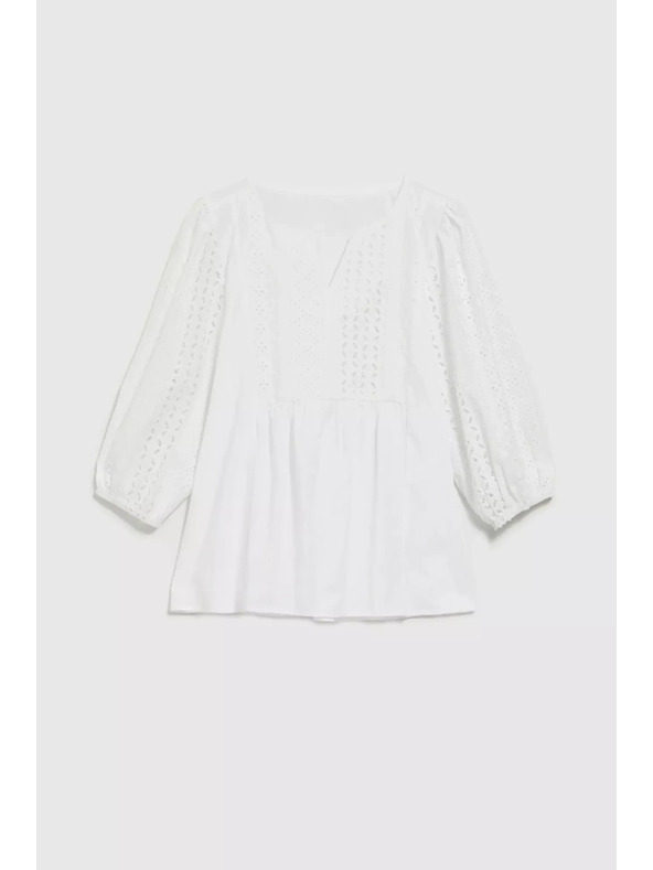 Moodo Bijela bluza s 3/4 rukavima Moodo