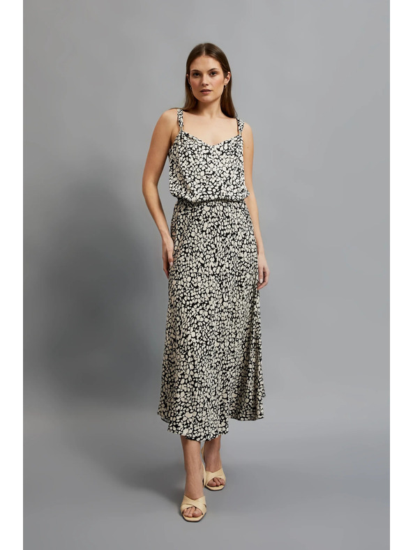 Moodo Uzorovana košulja na bretele bež Moodo