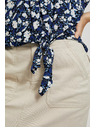 Moodo Plava cvjetna košulja s vezivanjem Moodo