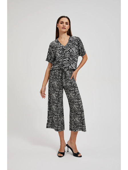 Moodo Viskozna košulja s uzorkom crna Moodo