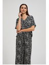Moodo Viskozna košulja s uzorkom crna Moodo