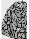 Moodo Viskozna košulja crno-bijela Moodo