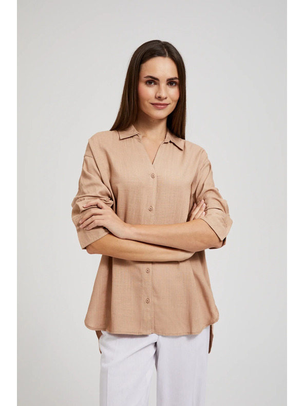 Moodo Lanena košulja bež Moodo