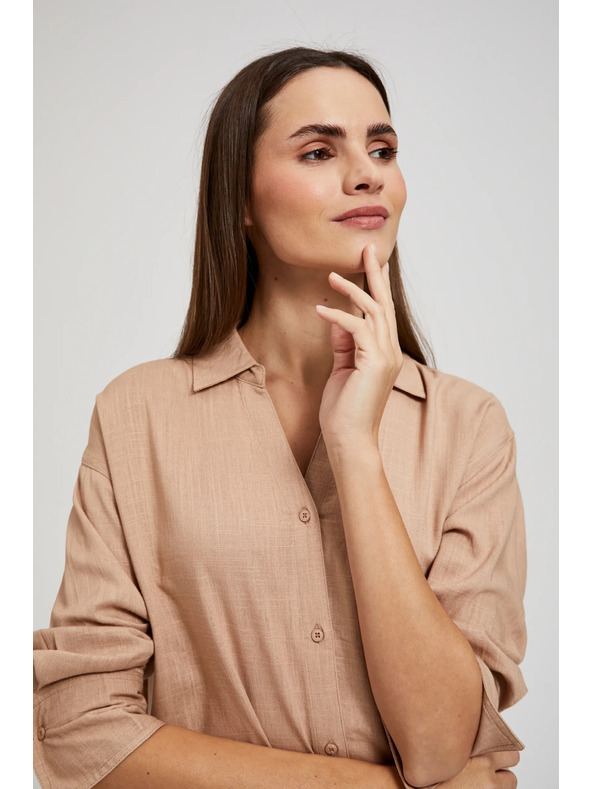 Moodo Lanena košulja bež Moodo