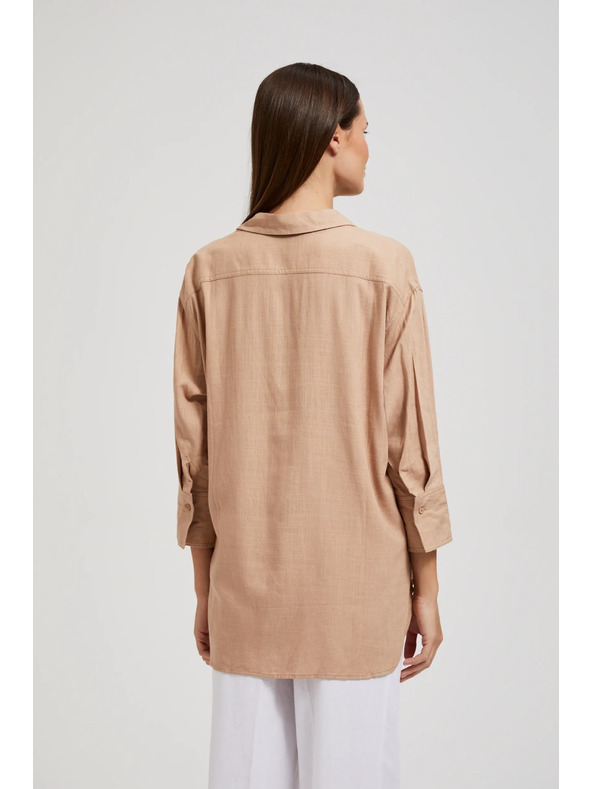 Moodo Lanena košulja bež Moodo