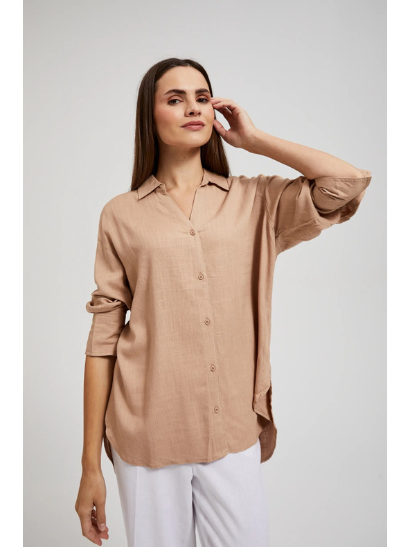 Moodo Lanena košulja bež Moodo