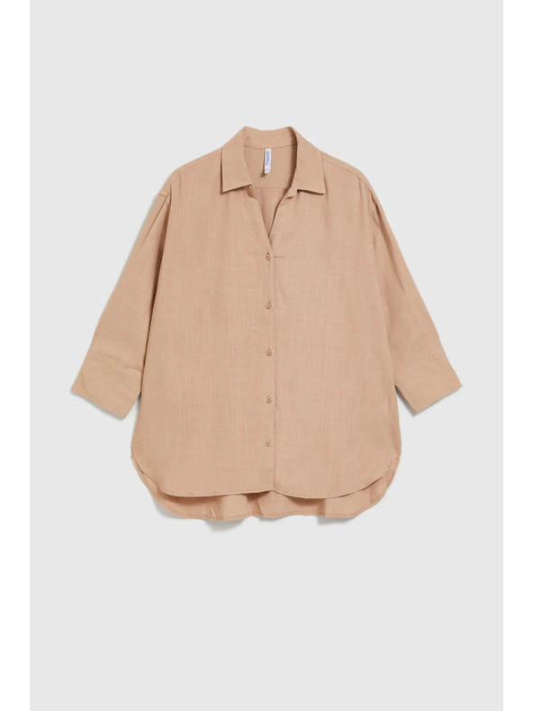 Moodo Lanena košulja bež Moodo
