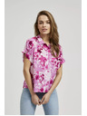 Moodo Ružičasta košulja s cvjetnim uzorkom Moodo