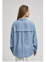 Moodo Plava lyocell košulja s ovratnikom na gumbe Moodo