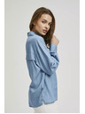 Moodo Plava lyocell košulja s ovratnikom na gumbe Moodo