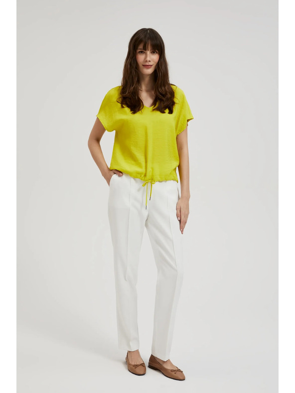 Moodo Košulja s V-izrezom i vezivanjem u struku limeta Moodo