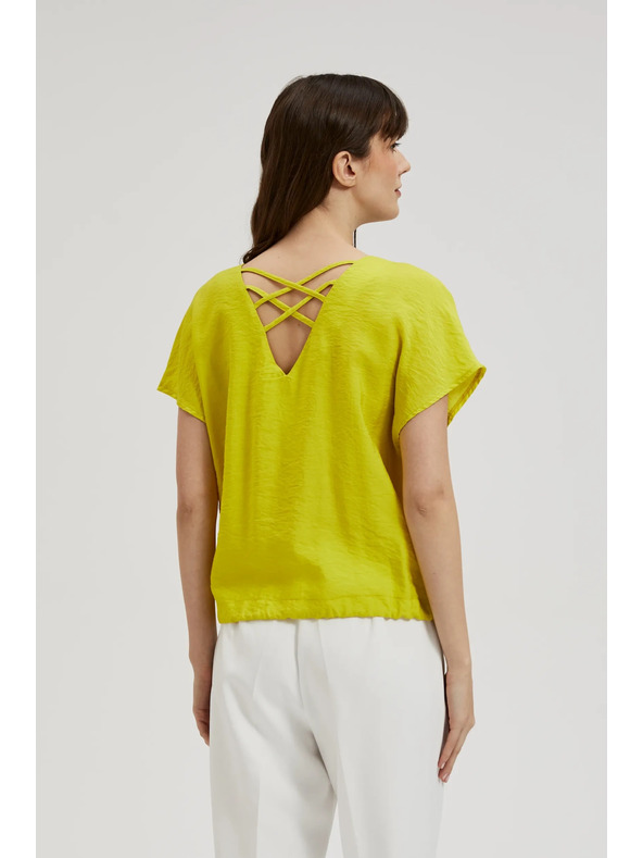 Moodo Košulja s V-izrezom i vezivanjem u struku limeta Moodo