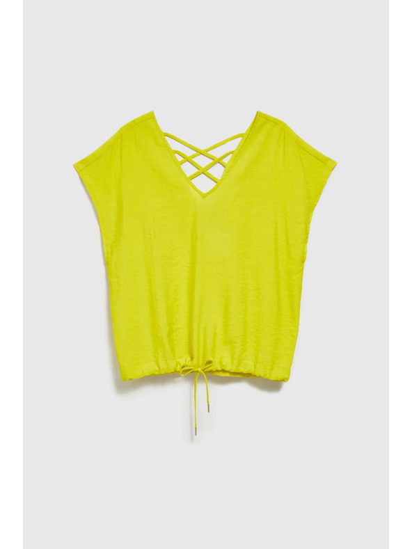 Moodo Košulja s V-izrezom i vezivanjem u struku limeta Moodo